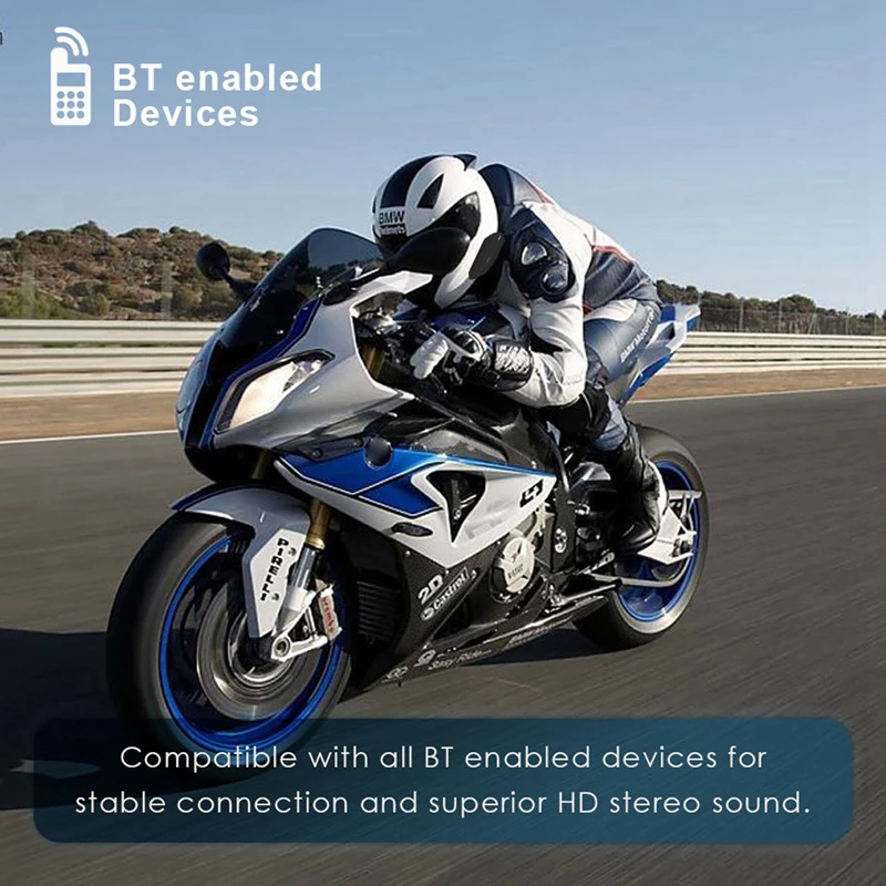 

2.4GHz Wireless QTB35 FM Motorcycle Motorbike Helmet Intercom CSR Bluetooth 4.1 Headset Interphone Hands Free Call