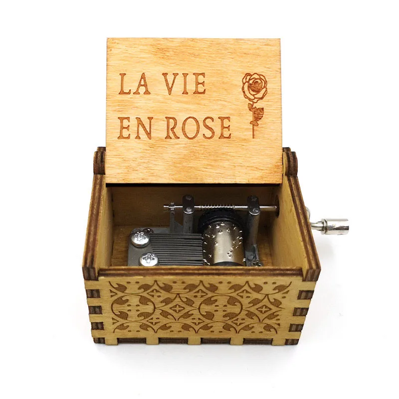 

Wholesale Antique Carved Wooden Hand Crank sailor moon Music Box Christmas Gift Birthday Gift Party Casket Anonymity Decoration