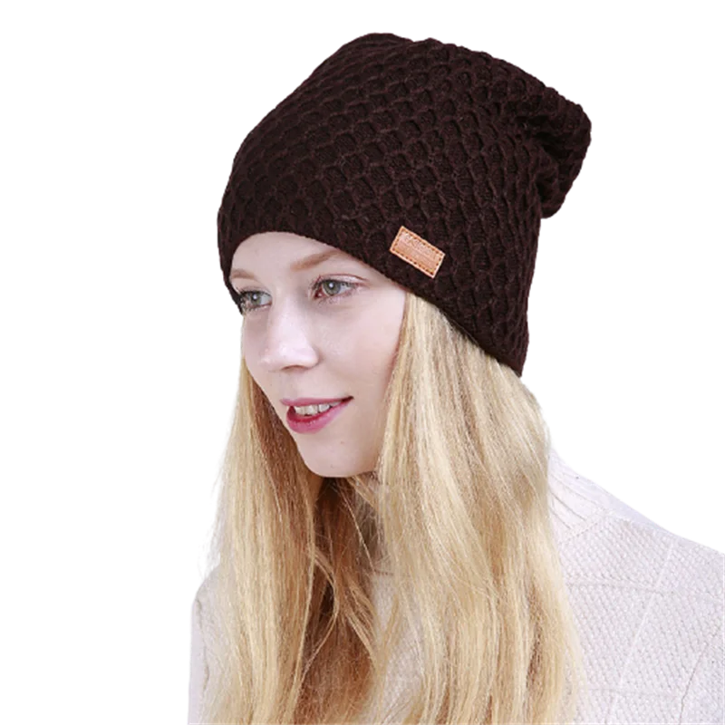 

Unisex Thicken Fleecen Knitted Hat For Autumn Winter Women Men Twist Brimless Knit Cap Casual Outdoor Sport Crochet Skullies Cap