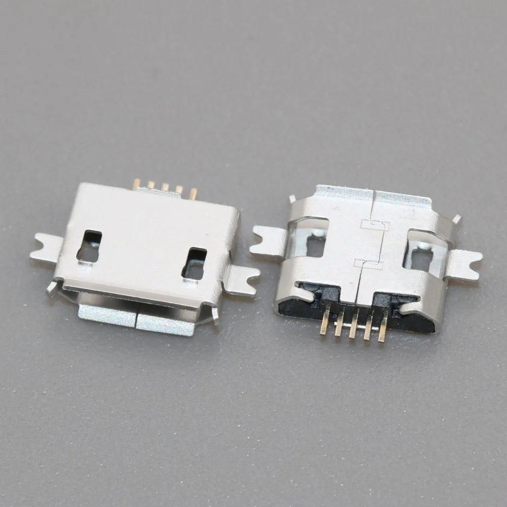 2 шт. гнездовой разъем Micro USB 5 P контактов тяжелая пластина 1 0 SMD фута Usb для зарядки