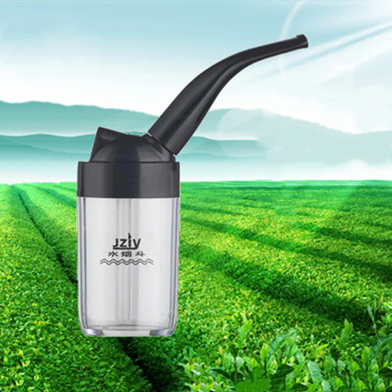 

New Popular Bottle Water Pipe Portable Mini Hookah Shisha Tobacco Smoking Pipes Men Gift for Health care Plastic Tube Filter