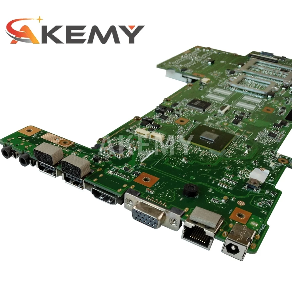 

Akemy Laptop Motherboard For Asus K72JR K72JK K72JU K72JT HM55 DDR3 HD5470 1GB Free CPU Main Board full test
