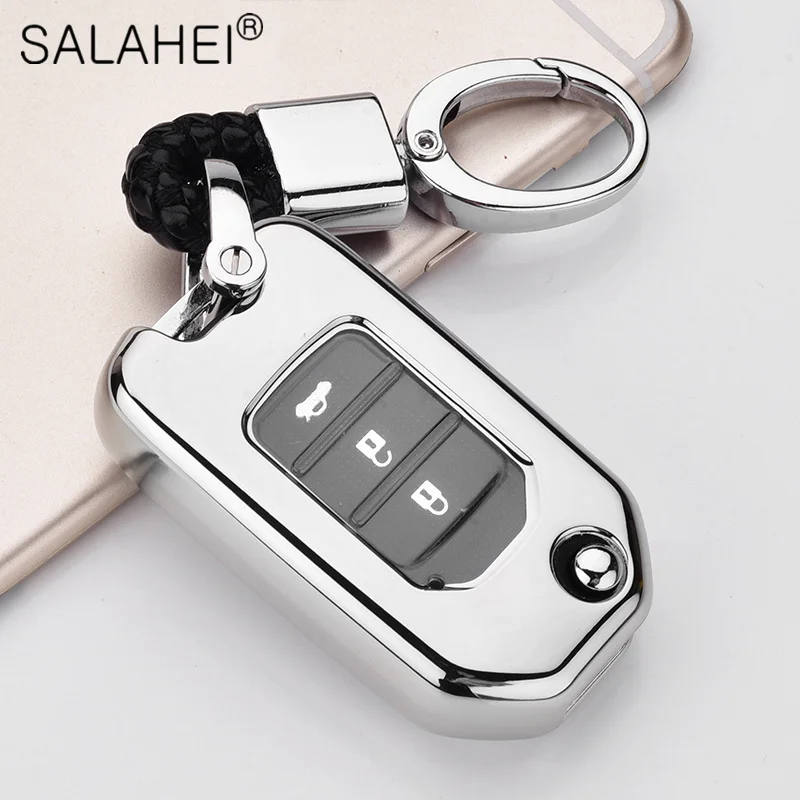 Чехол для ключей от автомобиля ТПУ + ПК с полным покрытием брелок Honda HRV CRV XRV FIT CRIDER