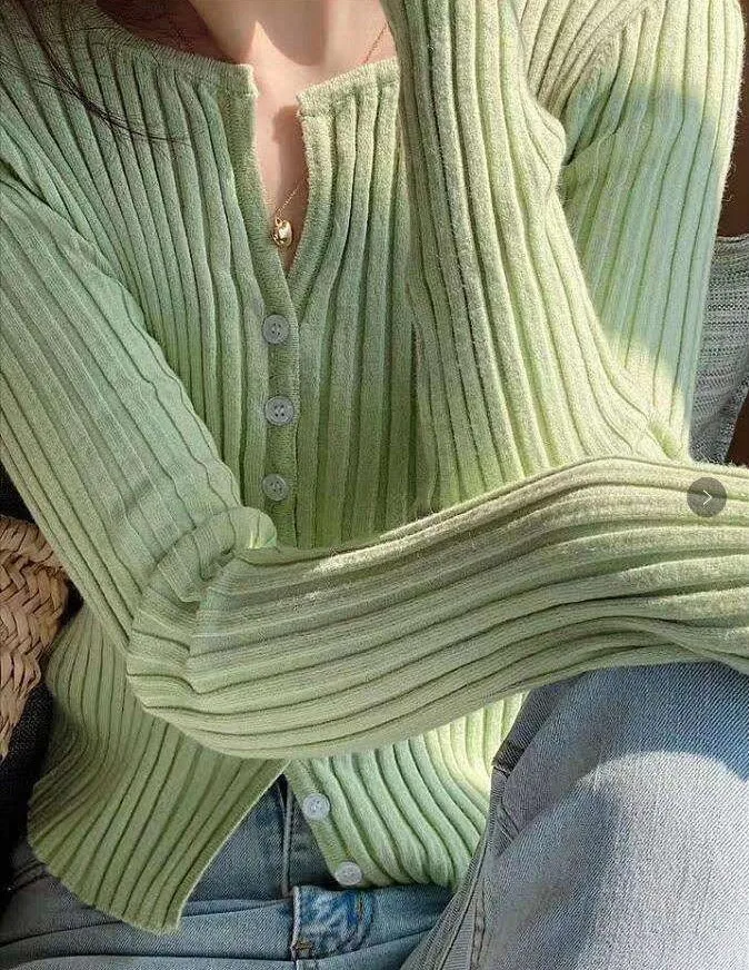 Fall 2021 Women Clothing Oversize Womens Sweaters Autumn Vintage Loose Winter Sweater Knitted Cardigan Knit Button Maxi | Женская одежда