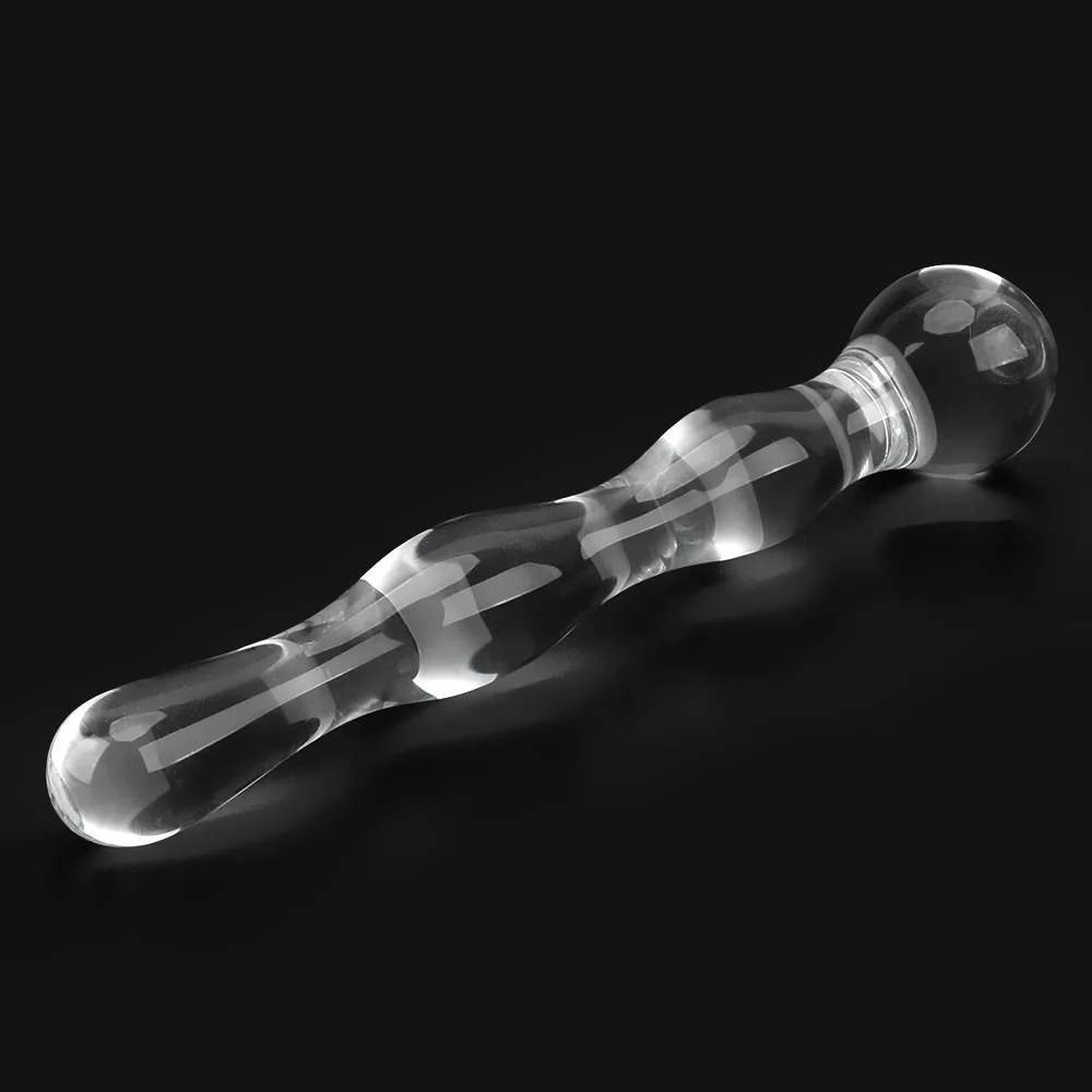 Анальная пробка IKOKY Glass анальная со стразами эротические игрушки фаллоимитаторы