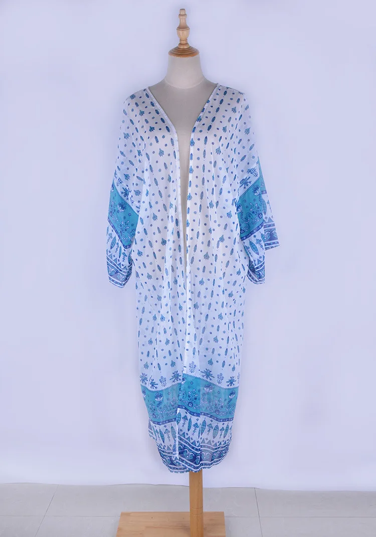 

Summer Women Swimsuit Bikini Cover Up Sexy Beach Cover Ups Chiffon Long Dress Elegant Solid Beach Bathing Suit tunic kaftan