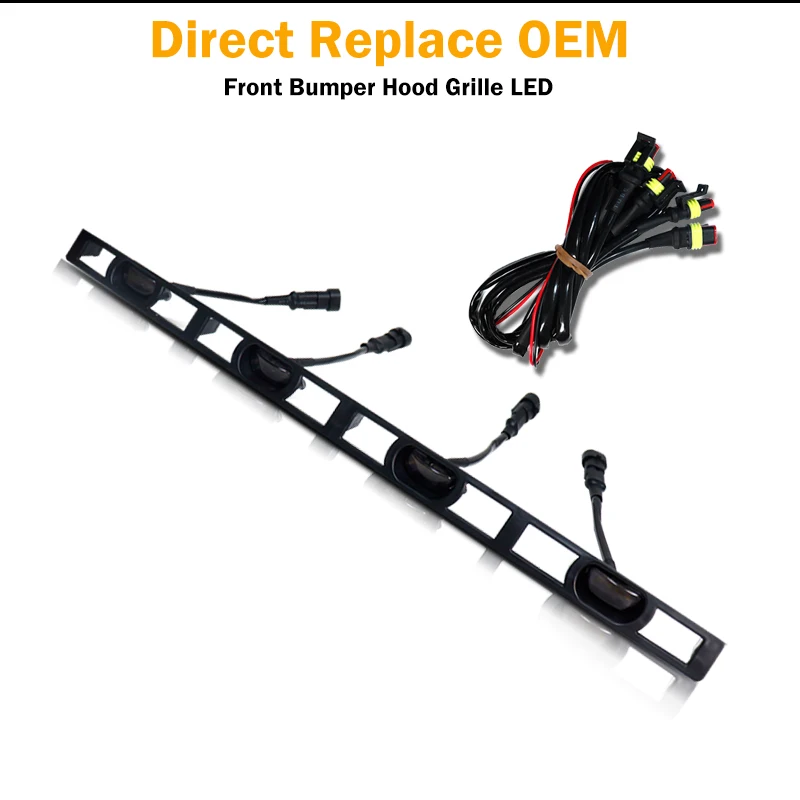 IJDM 4 шт. набор передний бампер Капот Решетка Светодиодный Янтарный Белый свет для