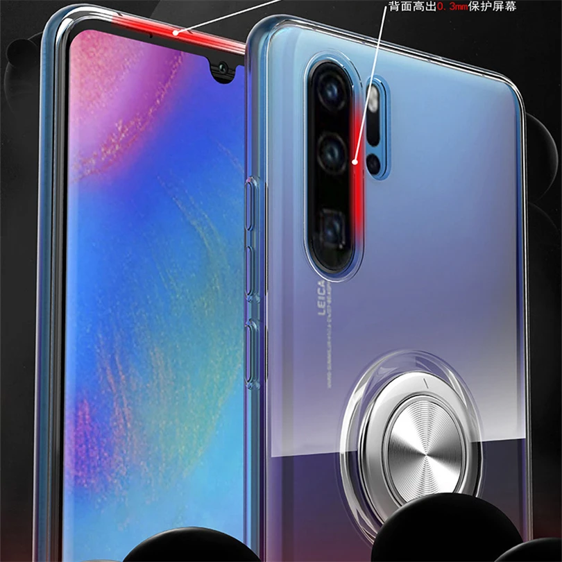 Для Huawei P30 Lite P20 Pro Mate 20 P Smart 2019 Гибридный Магнитный чехол из ТПУ с кольцом для Honor 10 8X