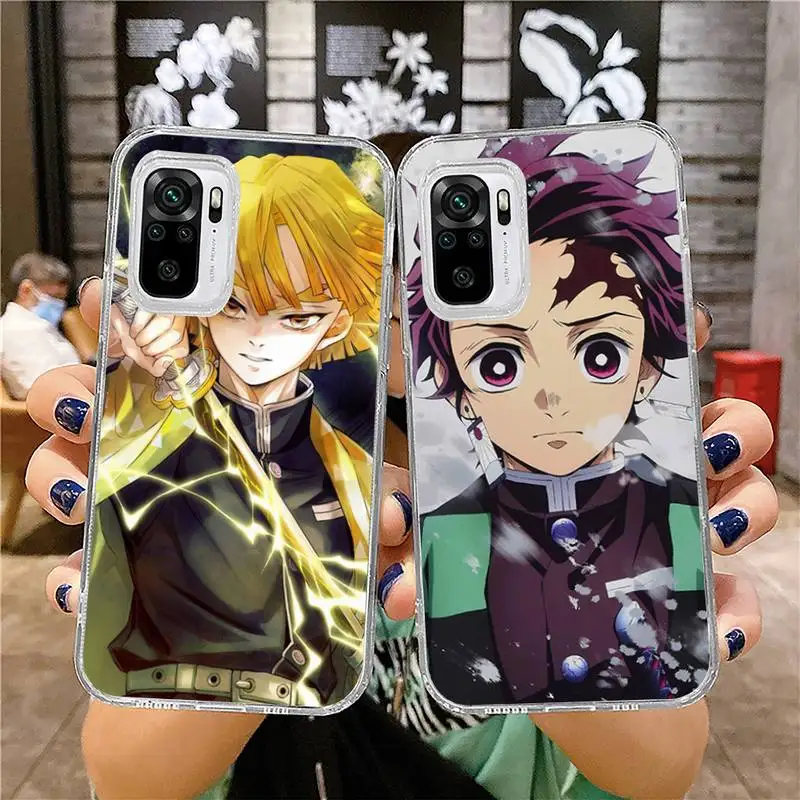 

Demon Slayer Kamado Nezuko Phone Case for xiaomi 11 redmi note 10 9 8 7 pro lite T A S 10T 9A 9S 8T pro 4G transparent coque