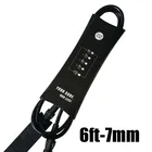 Поводок для серфинга, длина 7 мм, длина 6 футов