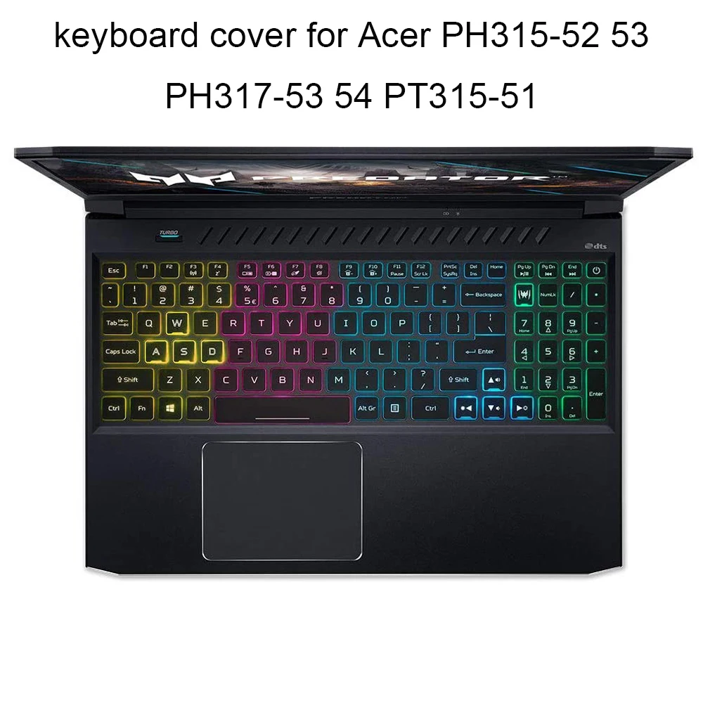 Чехлы для клавиатуры Acer Predator Helios 300 PT315 51 PH317 53 54 PH315 52 чехол прозрачная защитная