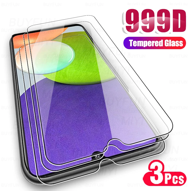 

For Samsung A-22 4G Glass 3PCS Protective Glass For SamsungA22 Sumsung Galaxy A22 A 22 2021 4G SM-A225F/DS 6.4inch Tempered Film
