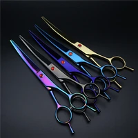 high grade color pet beauty tools universal curved cut straight hair scissors 5 colors can be selected for special price