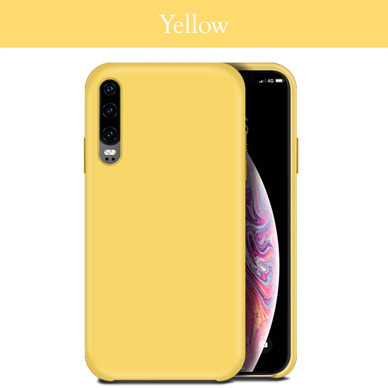Жидкий силиконовый чехол для huawei P30 Lite, чехол, накладка из микрофибры, чехол для huawei P20 Lite P30 Pro mate 20 Lite Honor 20 10i - Цвет: Yellow