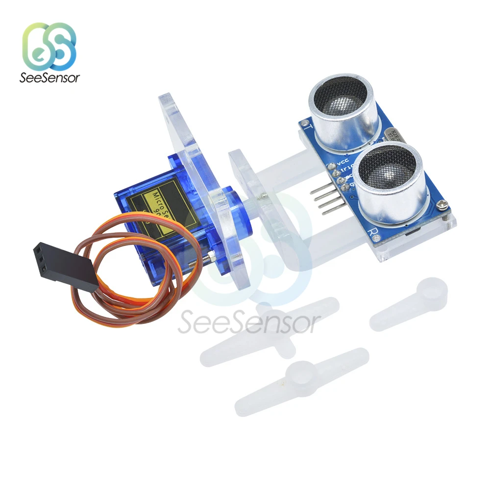Mini SG90 сервопривод + HC-SR04 Ультразвуковой дальномер Монтажные кронштейны DIY наборы |