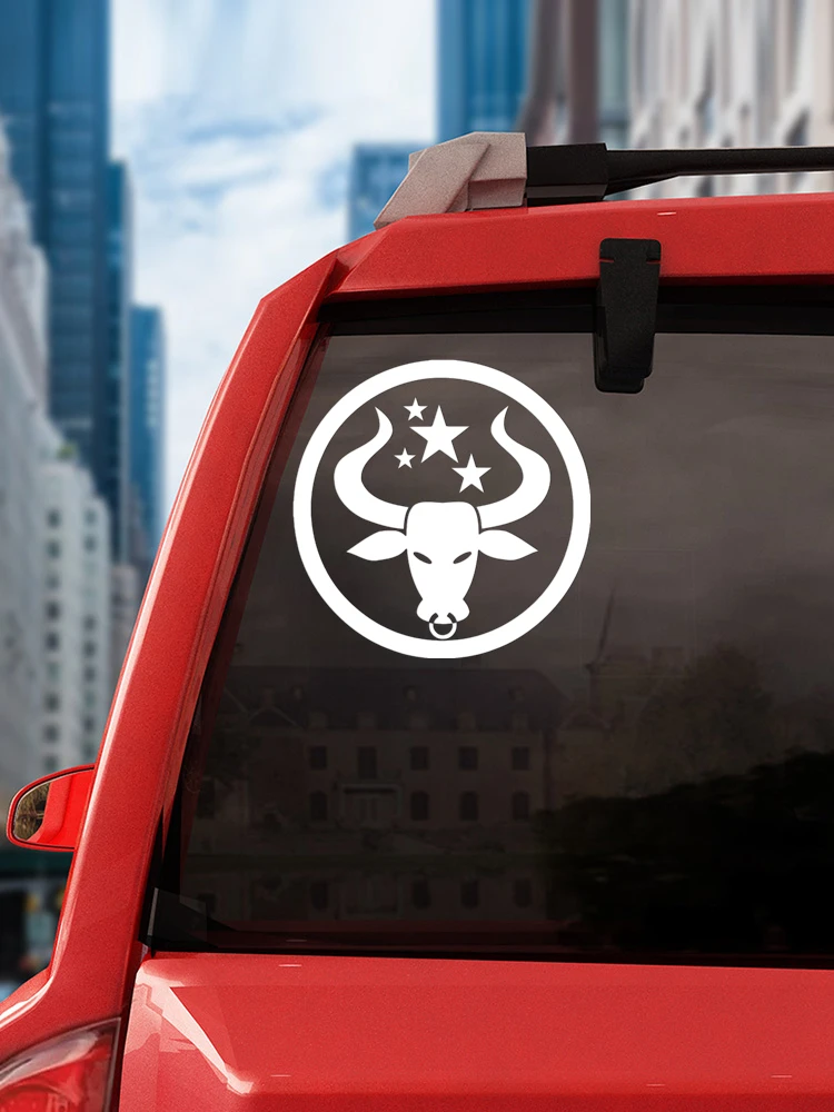 CS-10500# наклейки на авто Знак зодиака Телец водонепроницаемые машину наклейка для