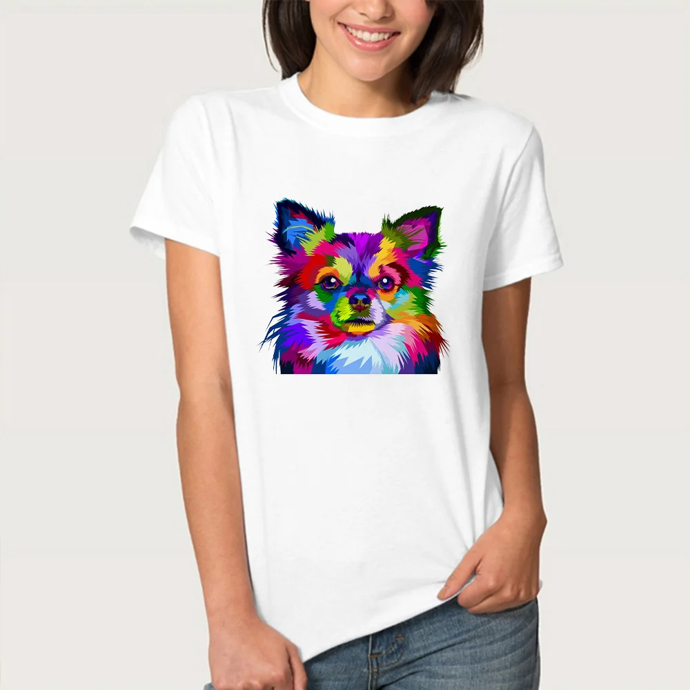 

Футболка с круглым вырезом в стиле Харадзюку, стильная модная женская белая Милая футболка с мультяшным рисунком для девушек, женские топы, ...