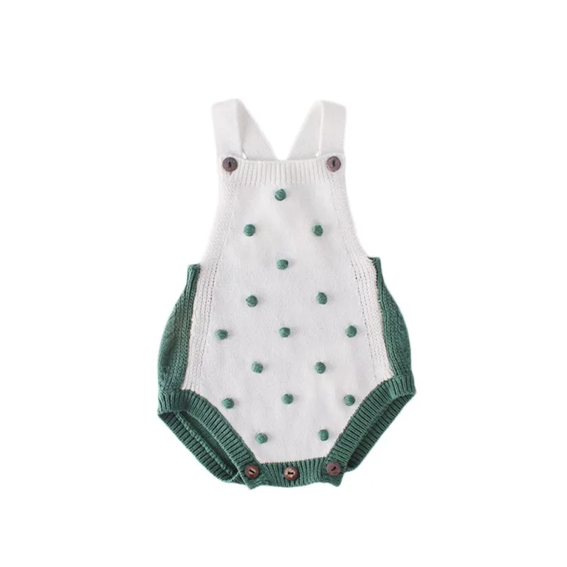 Детский комбинезон в горошек без рукавов с открытой спиной|Боди для малышек| |