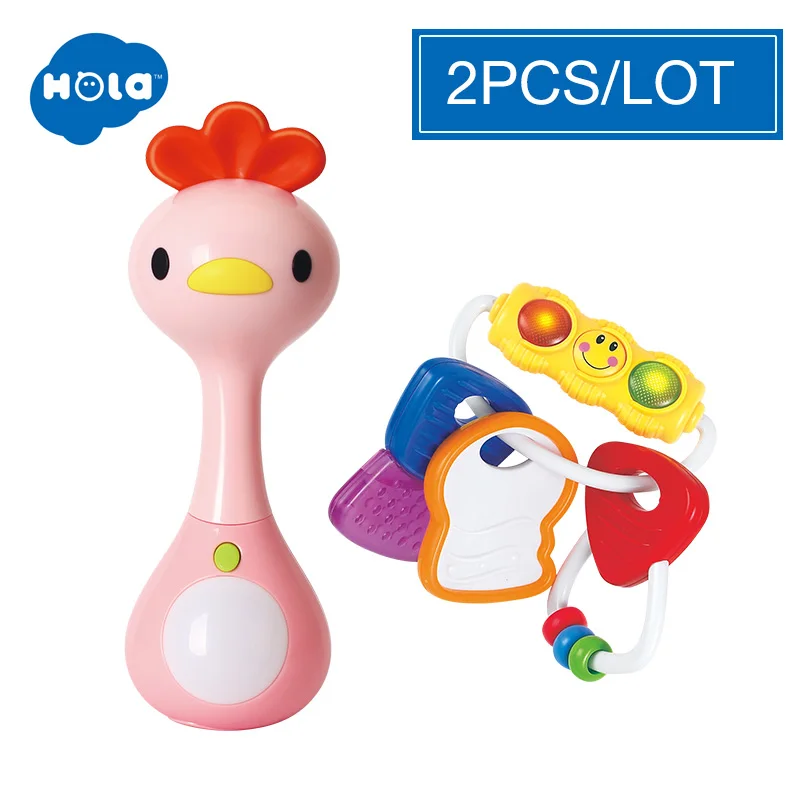 CAMEL HOLA 3134 мини погремушка с музыкой/светильник в виде животных колокольчики плюшевые игрушки и детские игрушки для прорезывания зубов - Цвет: CAMEL