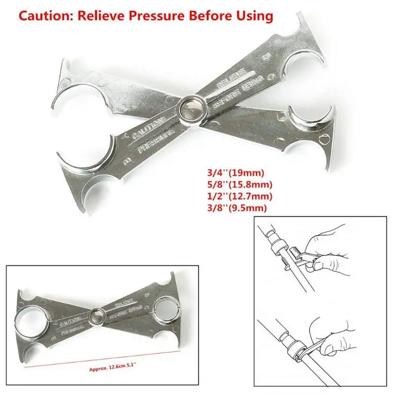Auto Car A/C Air Wrench Conditioning Line Fuel Pipe Spring Release Removal Tool |