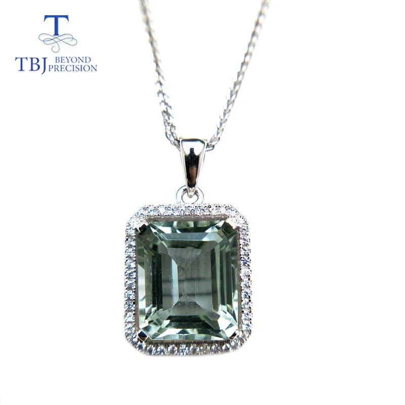 Натуральный зеленый аметист драгоценный камень кулон ювелирные изделия для