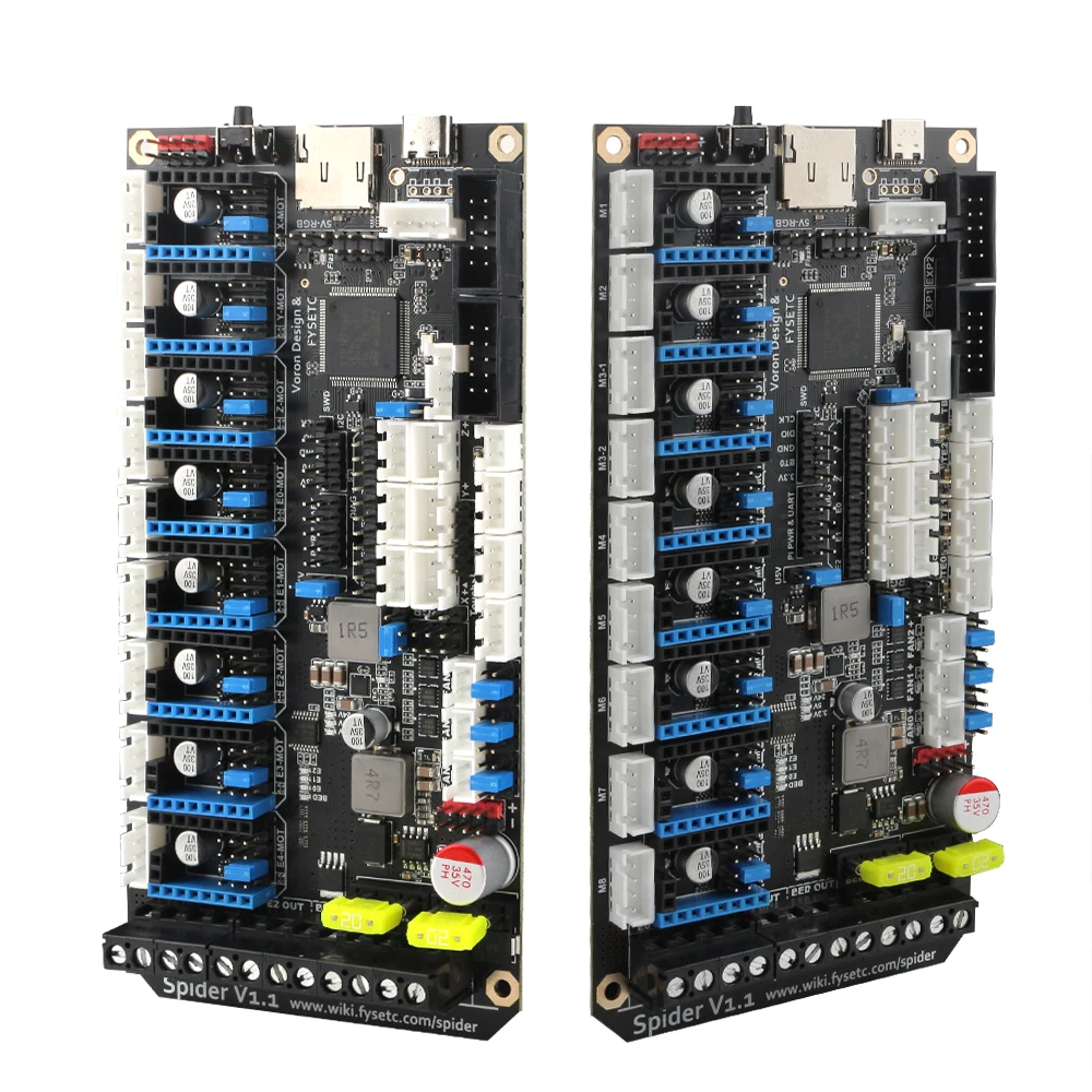 Материнская плата FYSETC Spider V1.1 32-битная контроллера TMC2209 деталь 3D-принтера VS Octopus