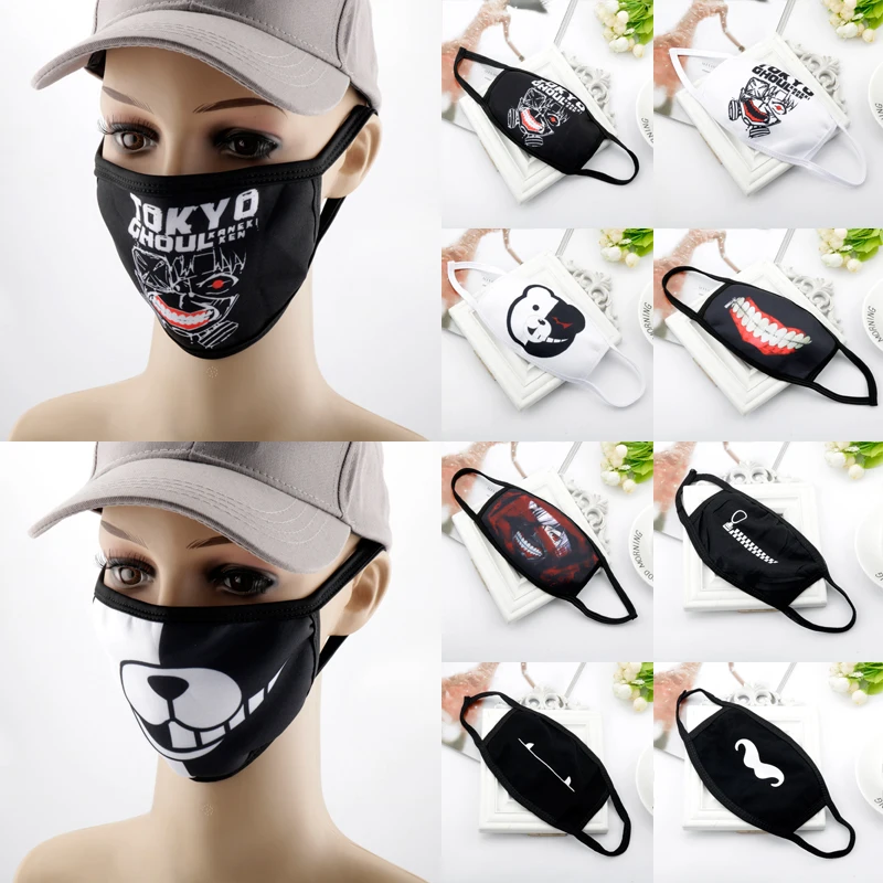 Маска Токийский Гуль с мультяшным аниме принтом щит дышащая маска косплей костюм