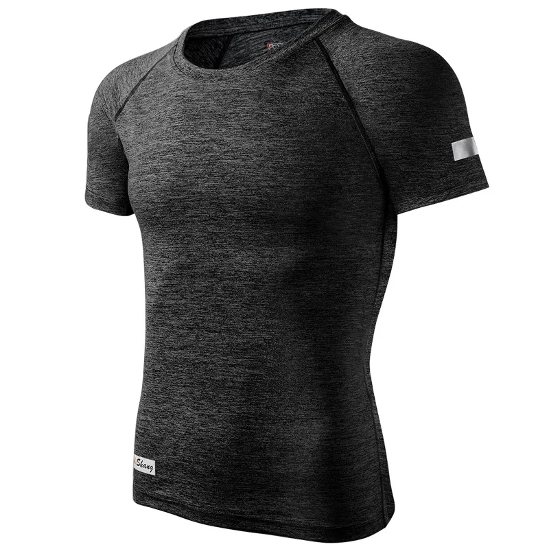 

Summer men's quick drying top tight stretch short sleeve T-shirt outdoor running fitness suit