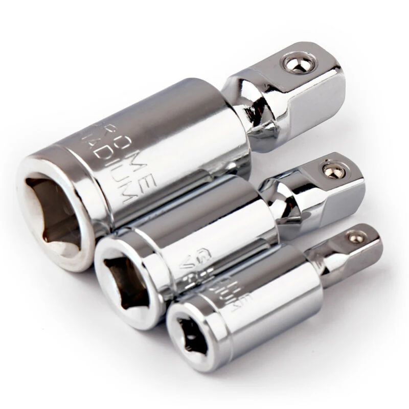 

Chrome Vanadium Steel Joint Socket Reducer Adapter Angle Extension Bar Tool Set