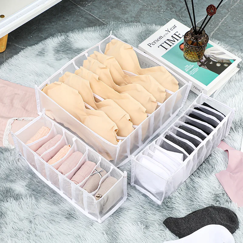 

1/3pcs Hot Sale New Underwear Bra Organizer Storage Box 5 Colors Drawer Closet Organizers Boxes For Underwear Scarfs Socks Bra