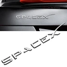 Для Tesla Model 3 X Y S хром серебряные автомобильные 3D буквы Spacex логотип наклейка SPACEX задний значок Автомобильный багажник декоративная наклейка аксессуары