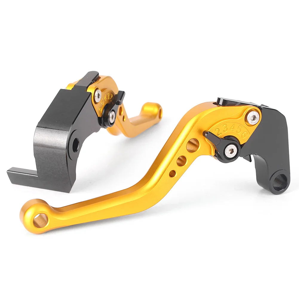CNC Алюминий короткие Регулируемые сцепные рычаги для Suzuki GSXR 600 750 2011-2013 K11& GSXR1000 K9 2009 2010 2011 2012 2013 - Цвет: Золотой