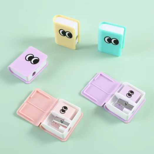 

1PC New Pencil Sharpener+ Eraser, Dual Purpose Cute Pencil Sharpeners Kawaii Stationery(SS-1006)