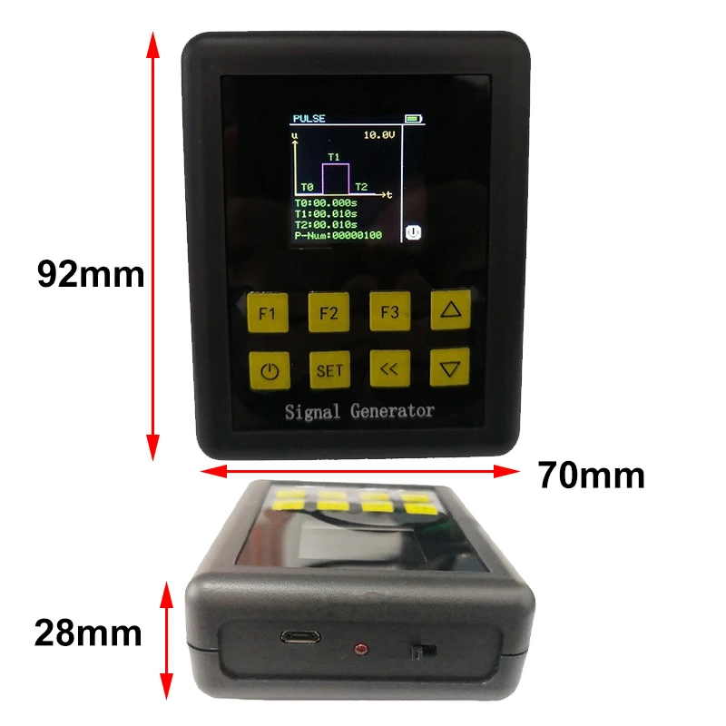 

Adjustable PWM Pulse Sine Wave Current Voltage Analog Simulator 2-10V 4-20mA Signal Generator Sources Built-in Battery