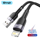 USB-кабель Elough для iPhone 12 11 13 Pro XS Max Xr X 8 7 6, кабель быстрой зарядки для iPad Macbook, провод для передачи данных, шнур