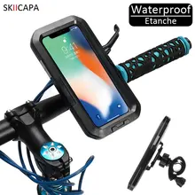 Waterproof Motorcycle Bicycle Phone Holder for iphone 12 11 Pro Max XR XS 8 7 6s Plus SE 5S Mobile Support Bike Handlebar Holder