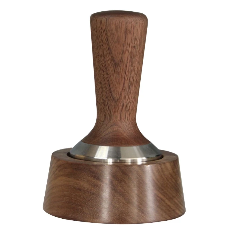

Wood Espresso Tamper Rack Steel Stainless Barista Tamper Set Real Wood Coffee Pressing Apparatus for Barista