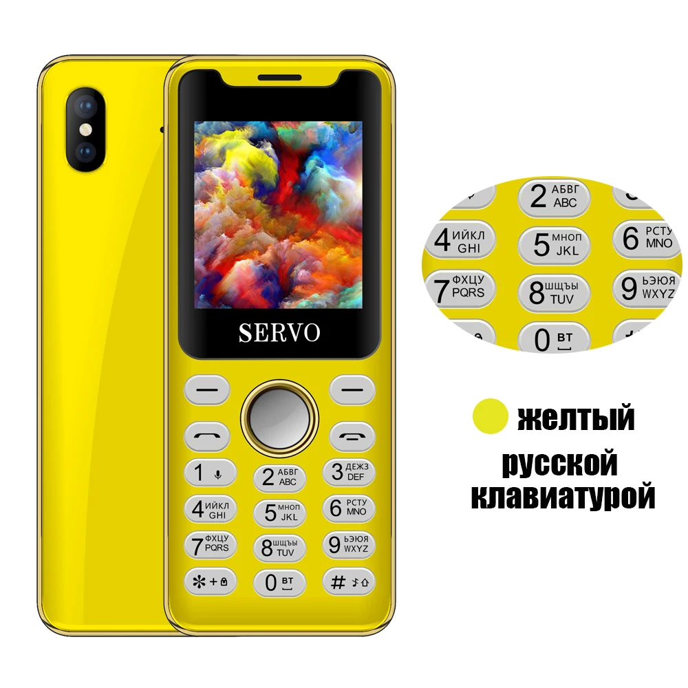 Yellow Russianbutton SERVO M6 Magic Voice Mini сотовый телефон 1," Bluetooth Dialer One Key recorder cellular GPRS самый маленький мобильный телефон русский язык - Цвет: Yellow Russianbutton