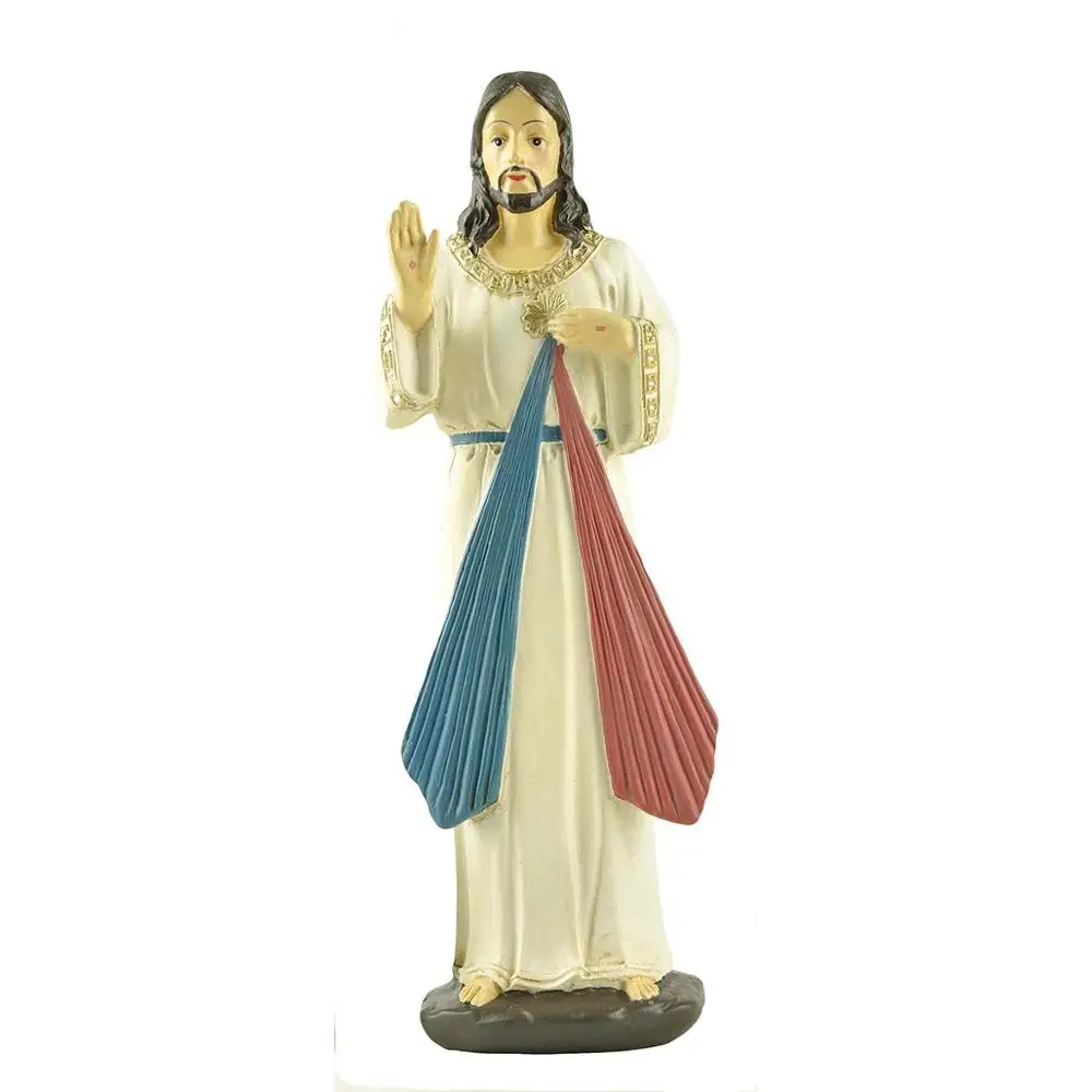 

DECORATIVE RESIN ART&CRAFT HOME DECORATION ACCESSORIES FOR LIVING ROOM CATHOLIC FIGURINE 7.5" JESUS-DIVINE MERCY STATUE
