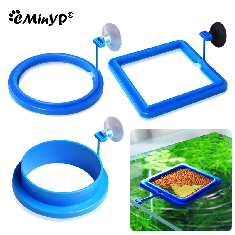 

Aquarium Fish Feeding Ring Fish Tank Mariculture Fishes Floating Food Feeder Circle with Suction Cup for Guppy Betta Goldfish