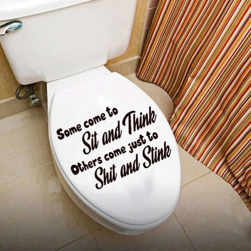 

Toilet Funny Sticker Some Come To Vinyl Decal Pvc Wall Sticker Bathroom Wall Toilet Sticker Car Sticker Door Seat Home Decor