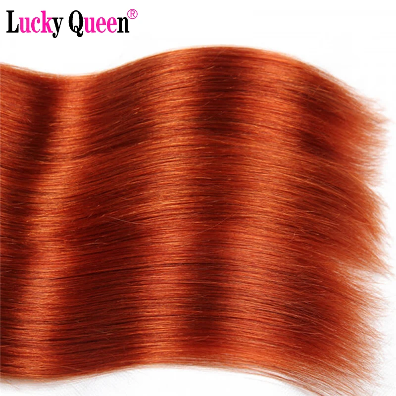 

Ombre Orange Ginger Colored Straight Hair Bundles Lucky Queen Peruvian Straight Human Hair Extensions Remy Hair Weave Bundles