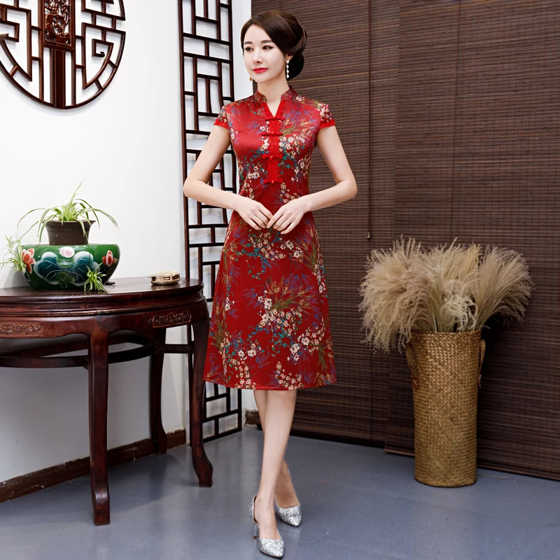 Поступление aodai вьетнамское платье Ципао для женщин традиционная одежда ao dai платья длиной до колен восточное платье для женщин - Цвет: color5