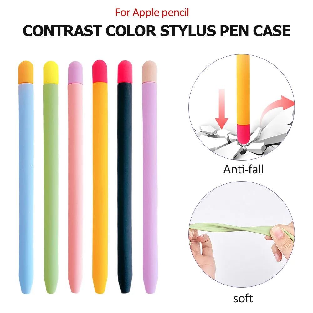 

For Apple Pencil 1/2 Case Soft Silicone For iPad Tablet Touch Pen Stylus Protective Sleeve Cover Silicone Pencil Anti Lost Case