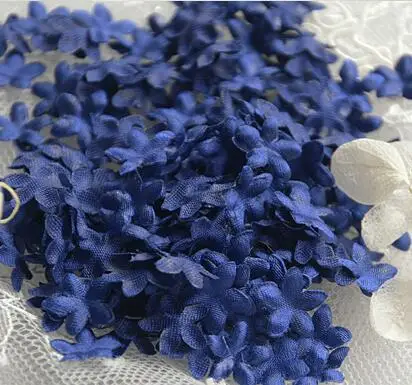 Royal blue 1.2CM 100 шт/1 упаковка, атласная, 3D, прессованная, Zou, лепесток, цветок, кусок, атласная мини-лента, аксессуары для цветов RS1279 - Цвет: Royal blue 1.2CM
