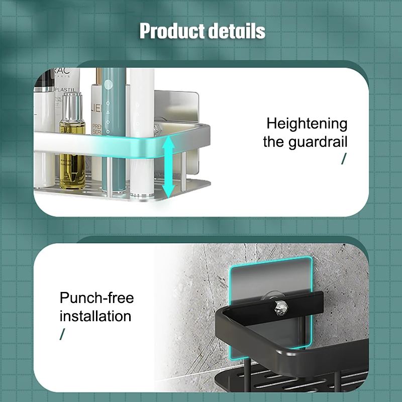 Полка JRODIM без перфорации для ванной комнаты угловые полки сверления стеллаж душа