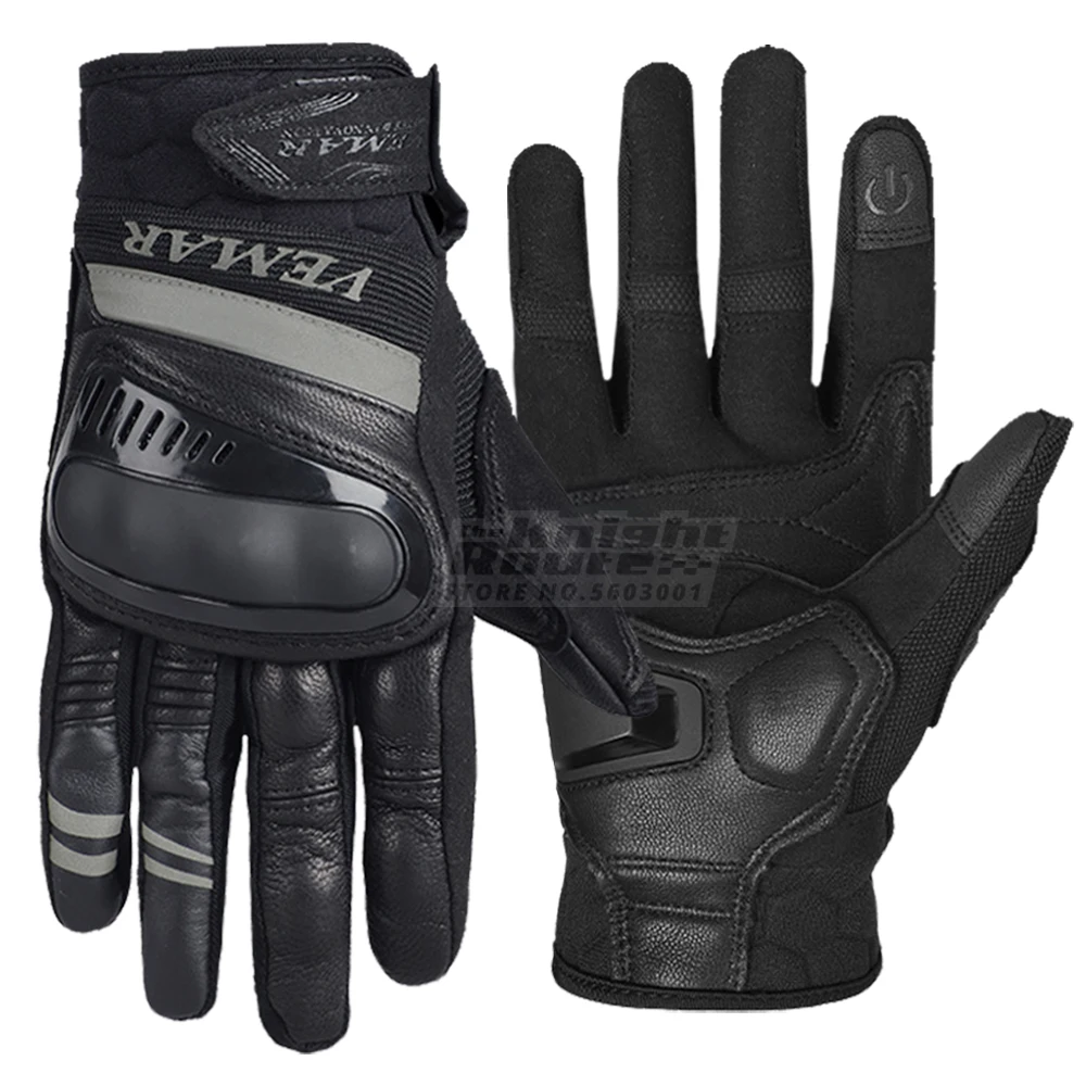 

Men Motorcycle Gloves Touch Screen Gloves Summer Motorbike Motocross Guantes Breathable Black Moto Riding Gloves Protective Gear