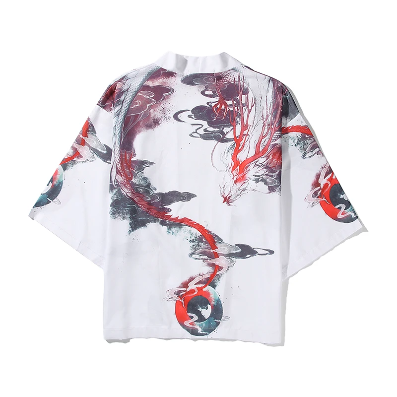 Кардиган Bebovizi в японском стиле аниме кимоно с драконом для косплея уличная