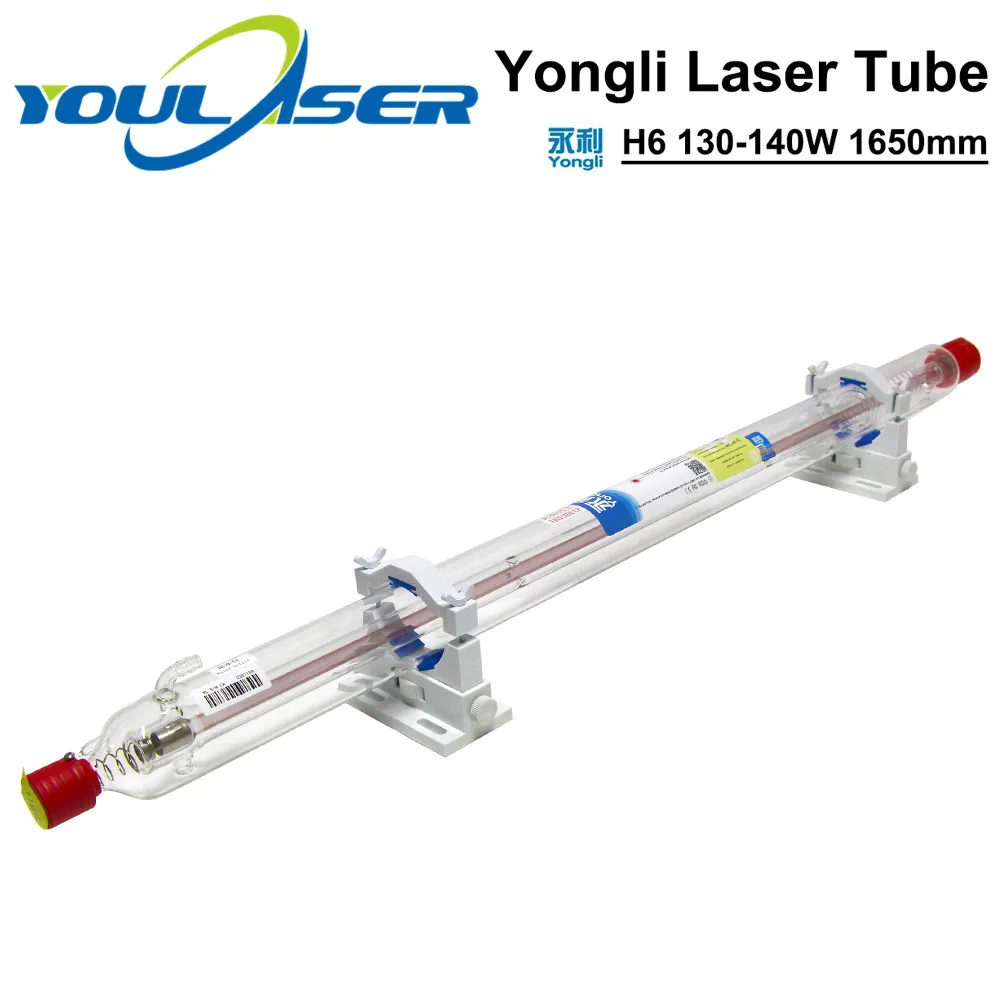 Yongli 130 Вт 140 H6 CO2 длина лазерной трубки 1650 диам. 70 мм деревянная коробка упаковка