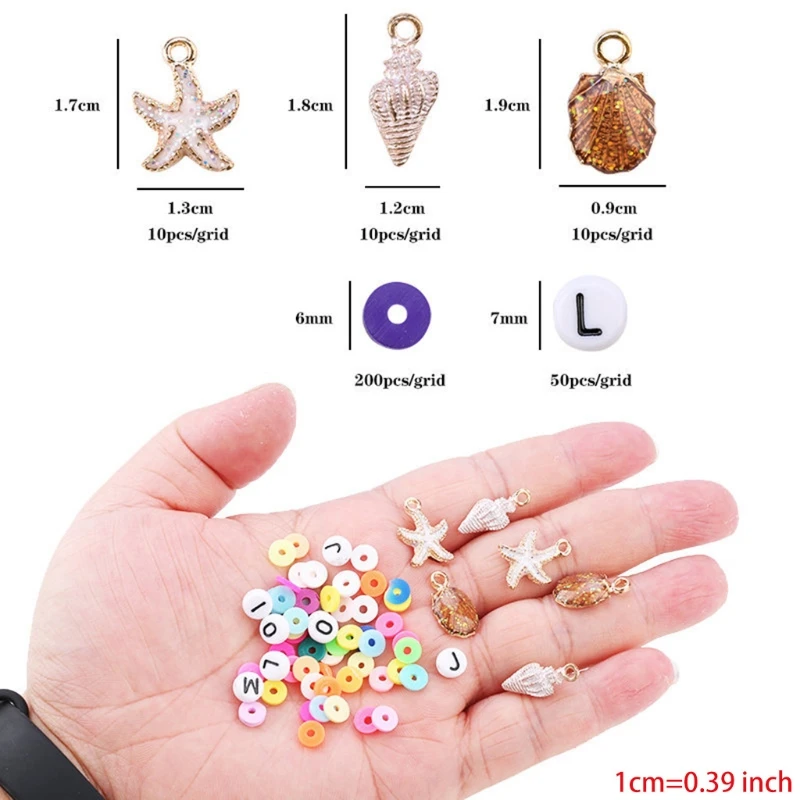 

Beads 24 Grids DIY Earring Necklace Set Creative Handawork with Pendants